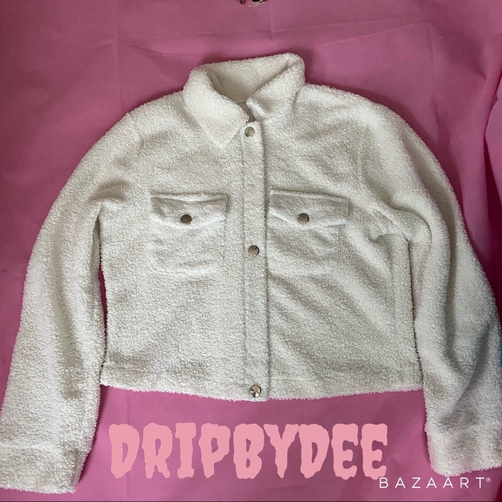 Teddy fleece white jackets